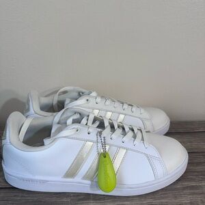 Adidas Cloudfoam White Sneakers-Women’s/teenagers. Size 10.